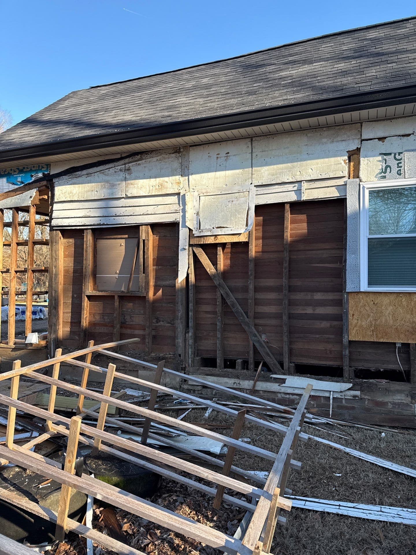 Siding Removal and Home Remodel in Brighton
