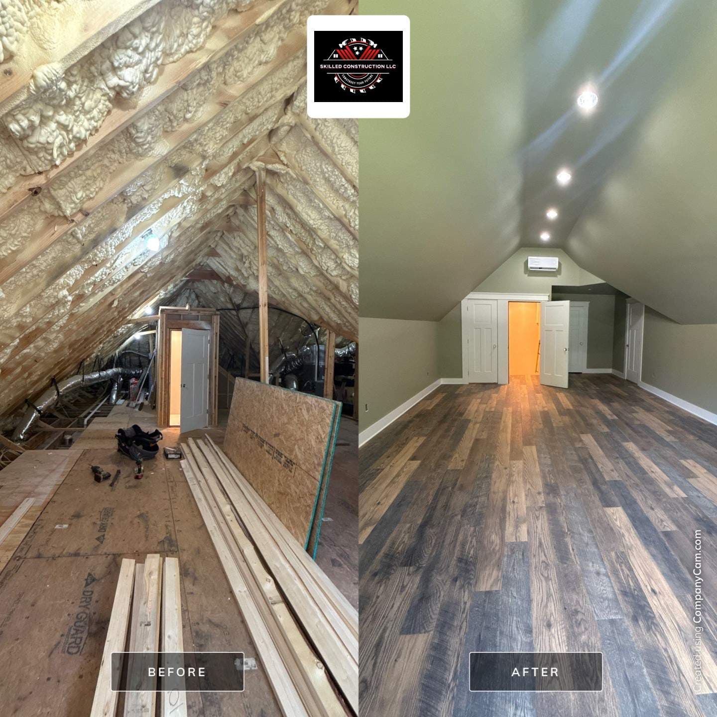 Gallery photos for Raw Attic Space Converted Into a Finished Bonus Room: Image #1